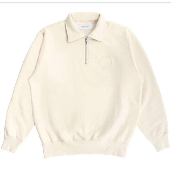 Half Zip Fleece Sweatshirt | Cream/Natural | Province of Canada (Unisex) - Picture 2 of 11